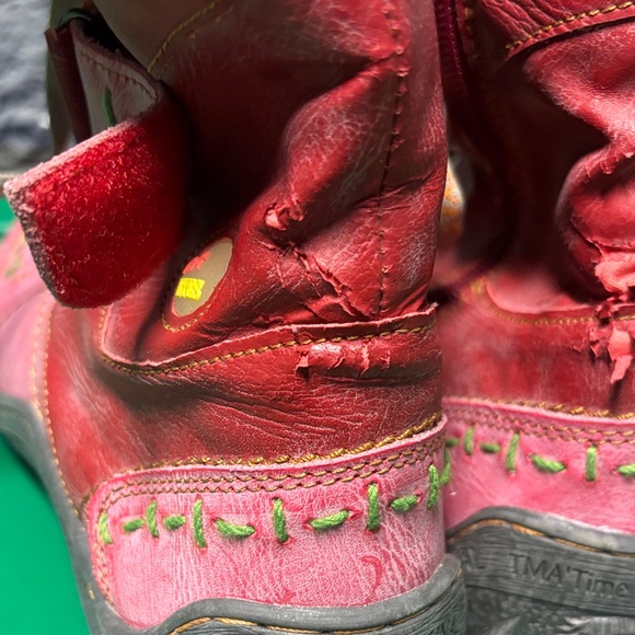 Vibrant Multicolor Lace-Up Women's Boots - Picture 7 of 8